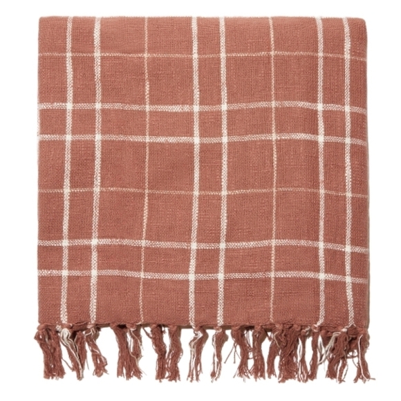 Little Korboose Other - Little Korboose Woven Throw Blanket Rust NWT April Nemeth